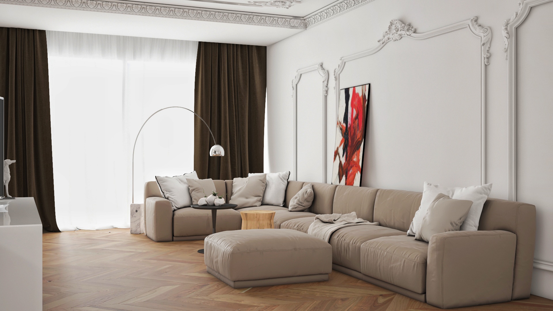 Verified interior detail visualization from the Light Up studio portfolio